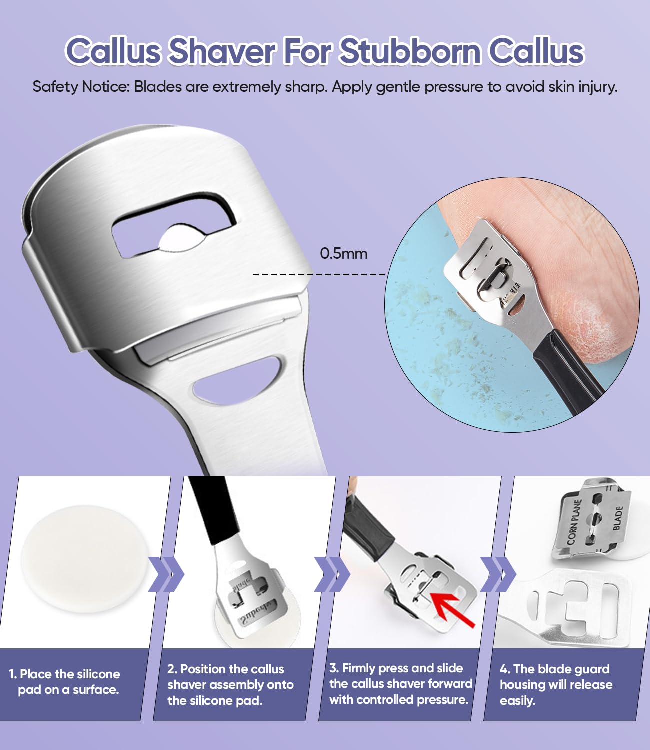 HILUDEER dark gray foot callus remover design complements home spa routine
