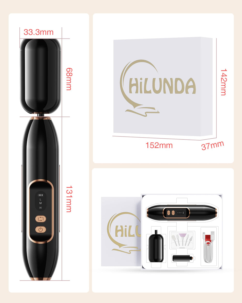 HiLUNDA USB-C charging enables fast power for home or travel