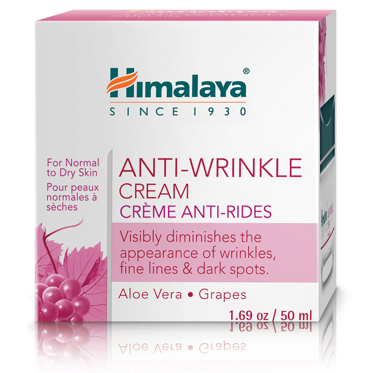 Himalaya Anti-Wrinkle Cream tube closeup showing silky hydration.