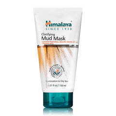 Himalaya Clarifying Mud Mask in application showing Fuller’s Earth for oil absorption.