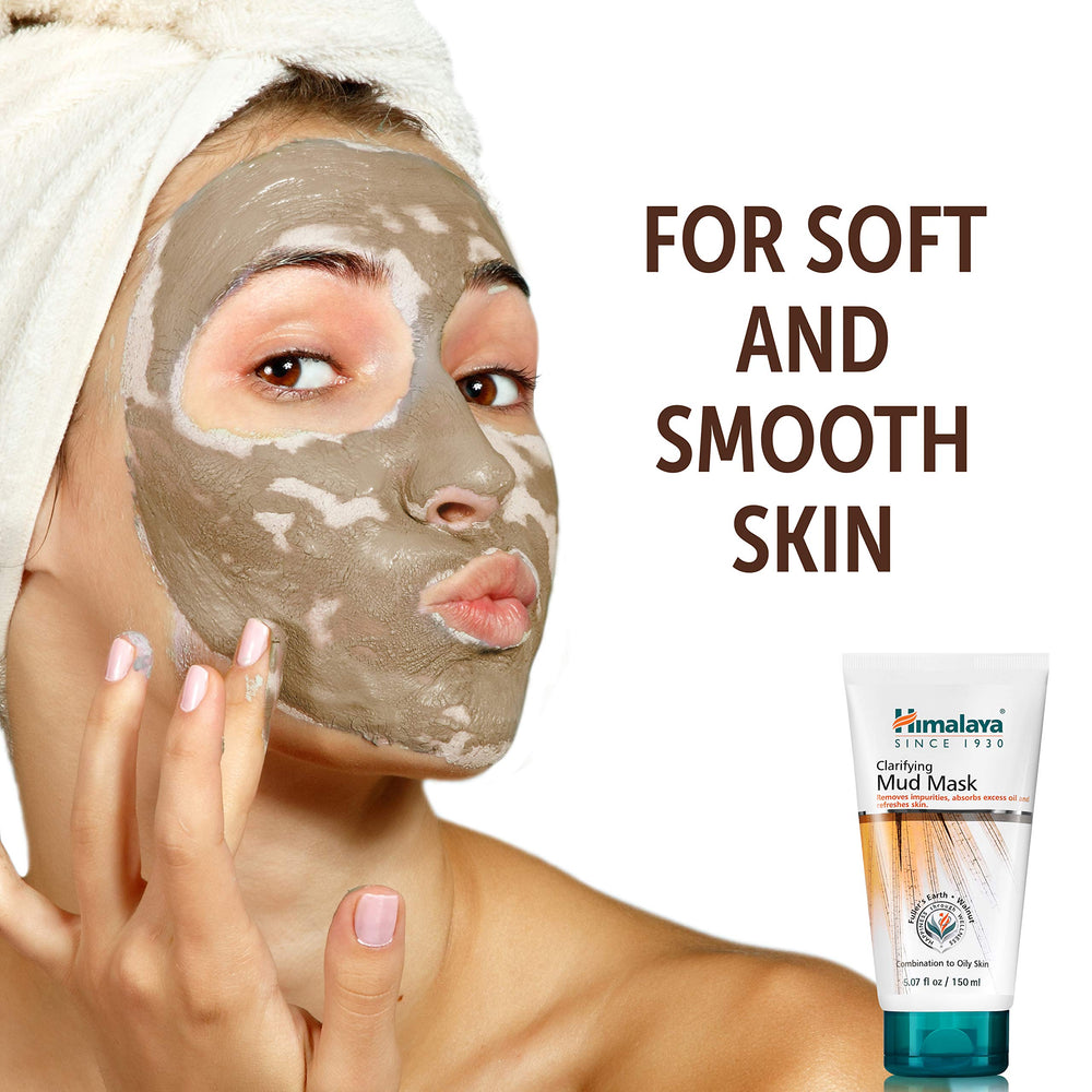 Himalaya Clarifying Mud Mask walnut exfoliation for smoother pores.