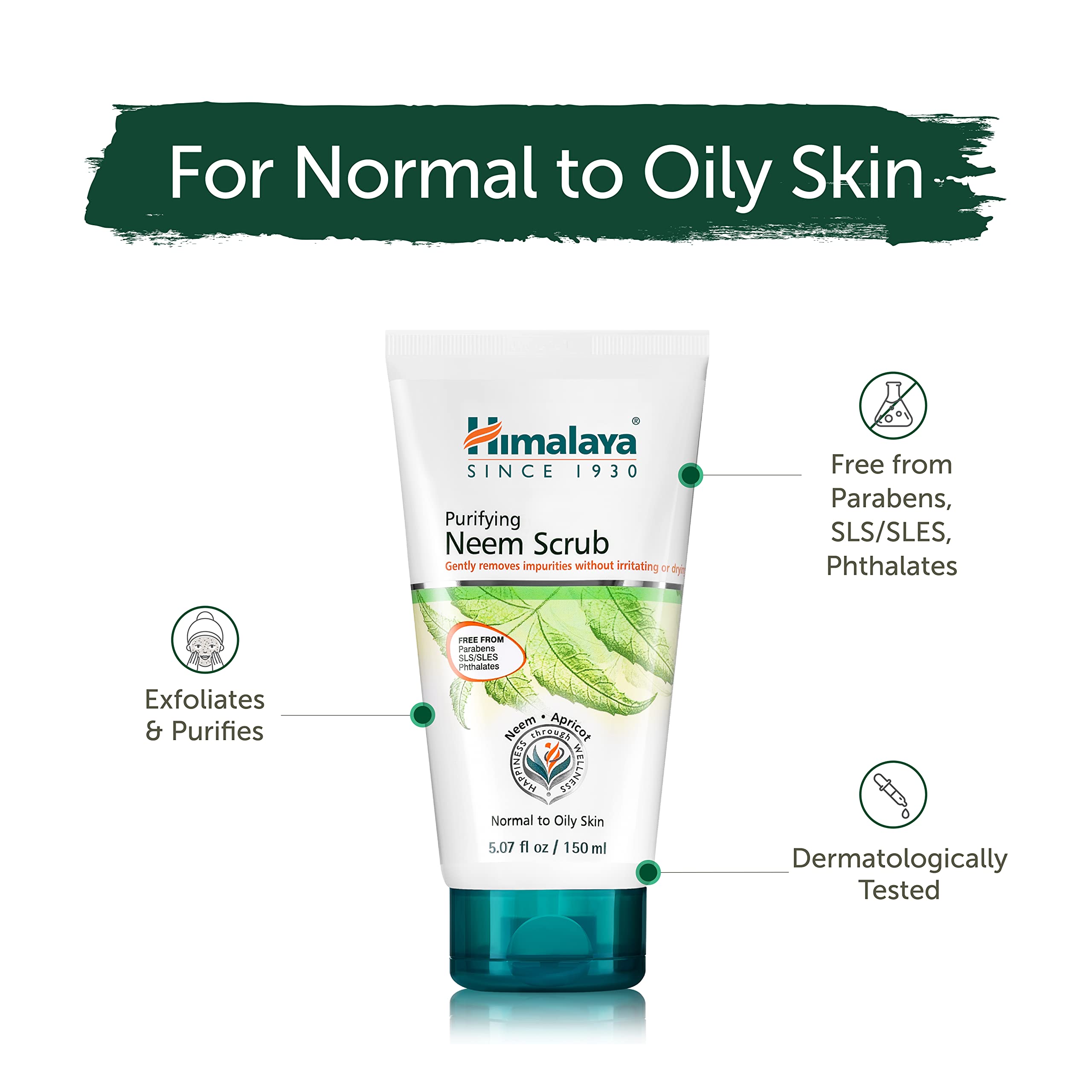 Himalaya exfoliante purificante probado dermatológicamente para mayor seguridad