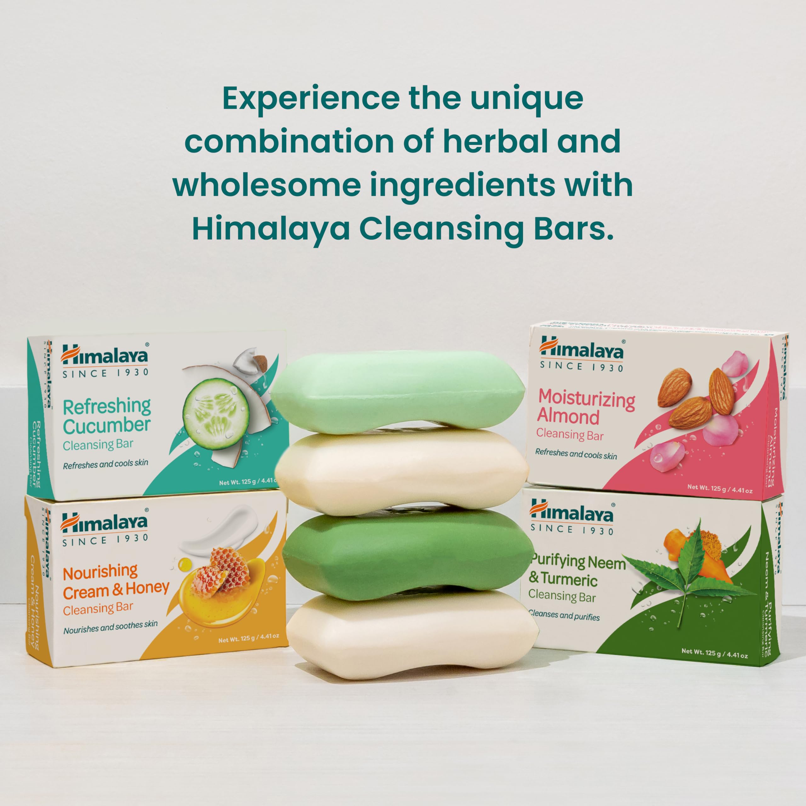 Himalaya cleansing bar in hand shows comfortable post-shower hydration