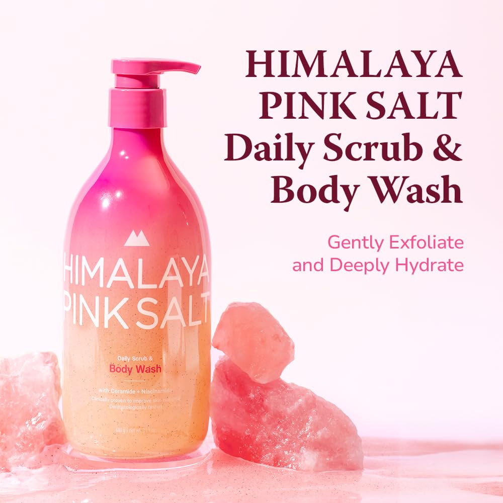 HIMALAYA PINKSALT pink salt crystals closeup for skin-softening benefits.