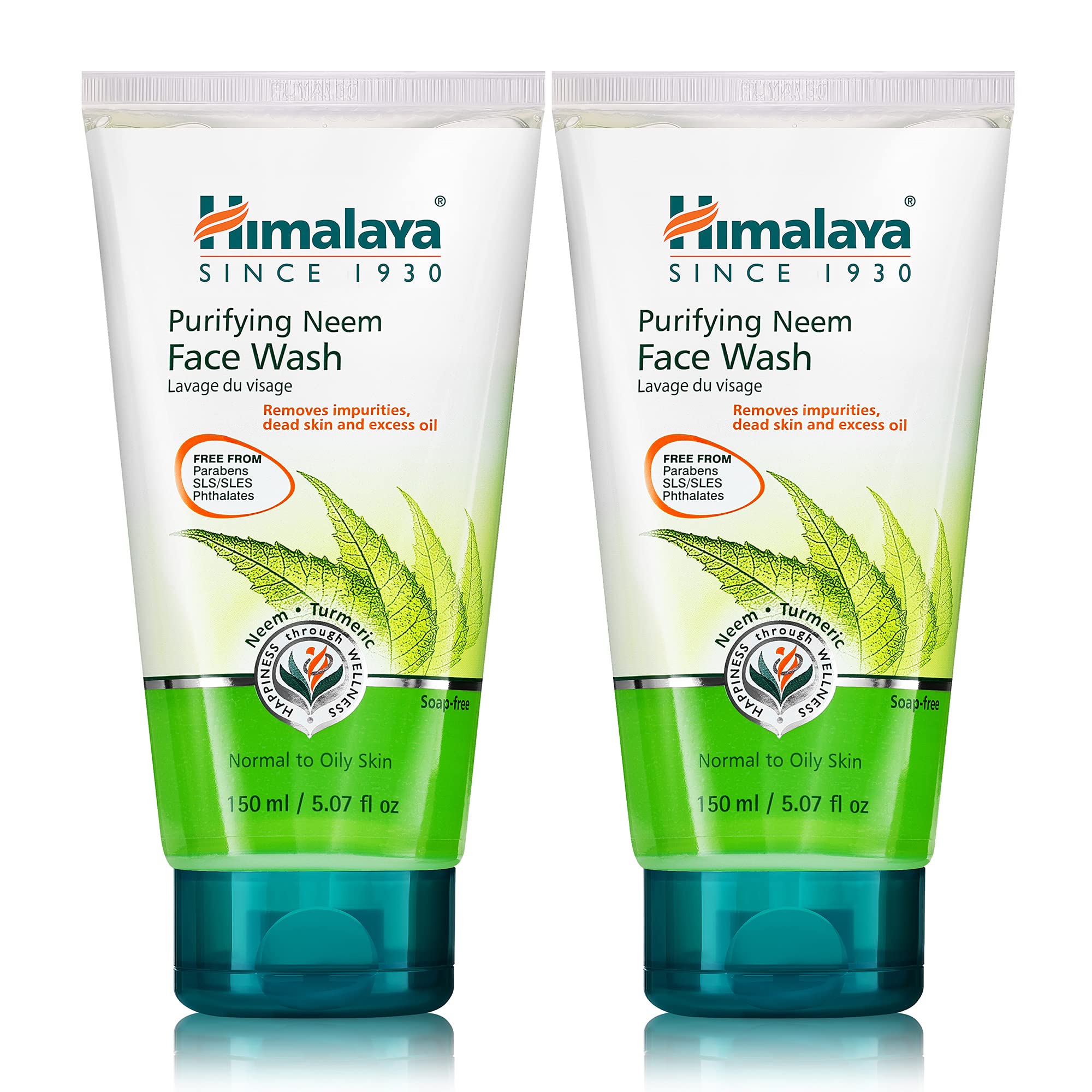 Himalaya Purifying Neem Face Wash two-pack front bottles for daily cleanse and oil control