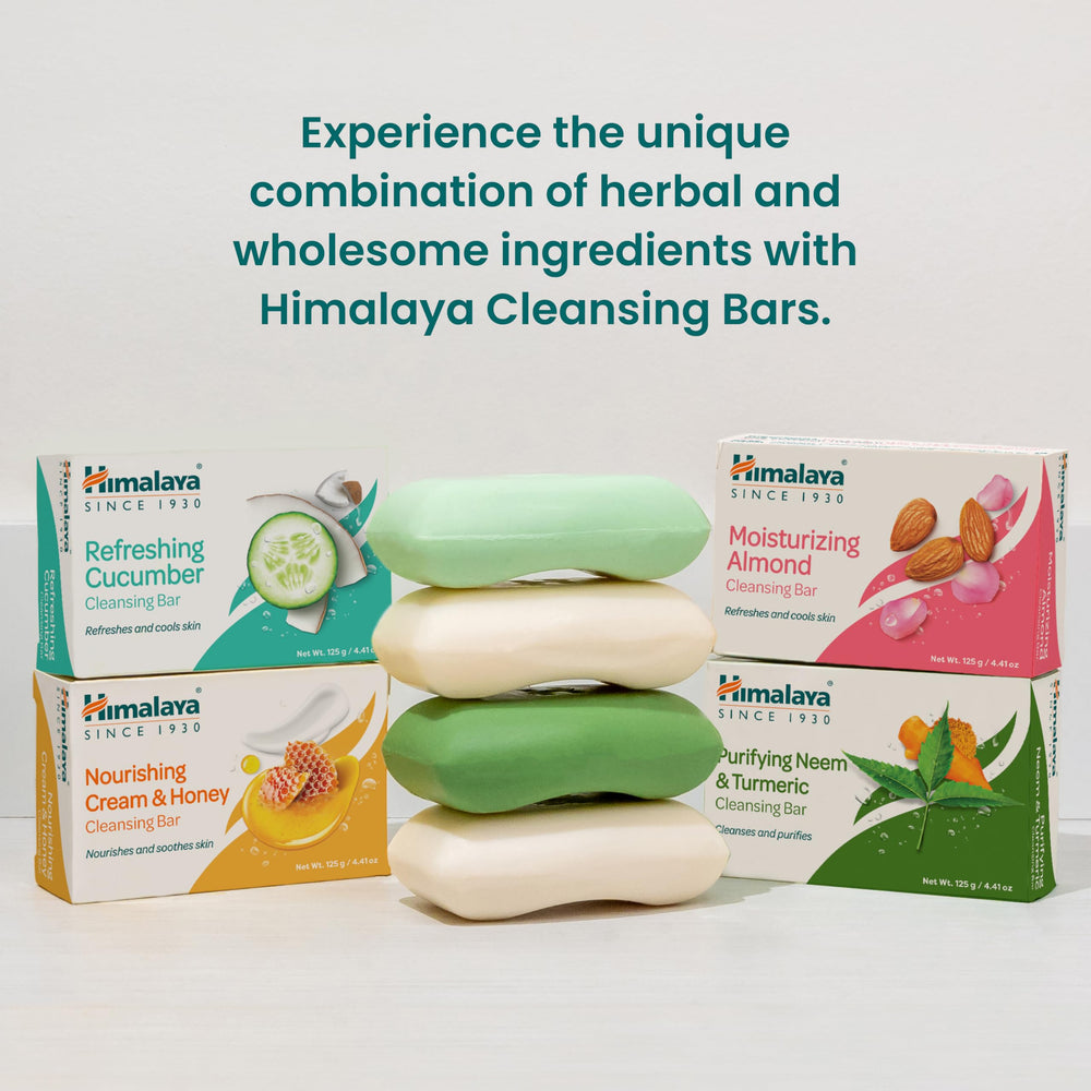 Himalaya purifying neem turmeric cleansing bar fits into daily skincare routine.