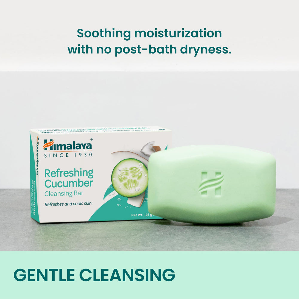 Himalaya cleansing bar lather foam demonstrates mild, rich lather ideal for daily cleansing.