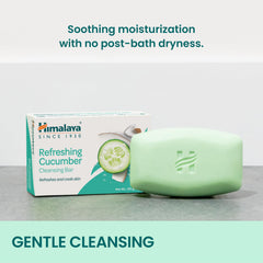 Himalaya cleansing bar lather foam demonstrates mild, rich lather ideal for daily cleansing.
