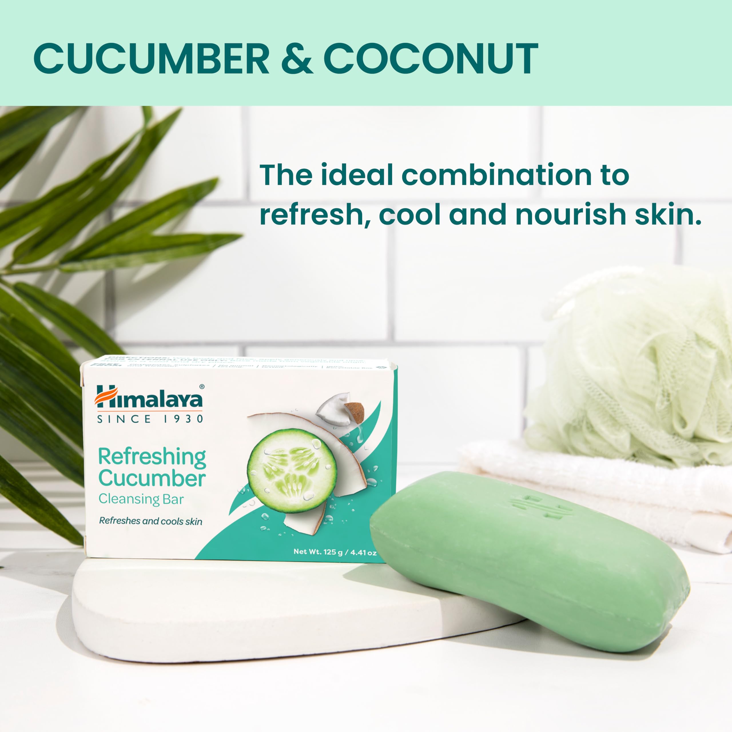 Himalaya cleansing bar pack side emphasizes compact 4.41 oz format for daily use.