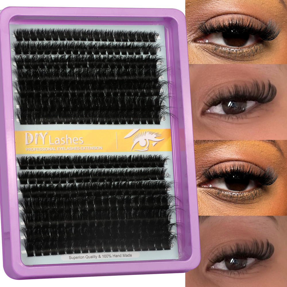 Himirell D curl clusters create a dramatic yet natural eye opening.