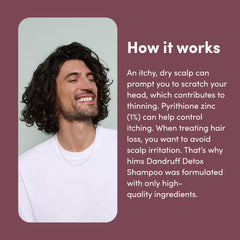 Hims Dandruff Detox argan oil shot nourishes hair