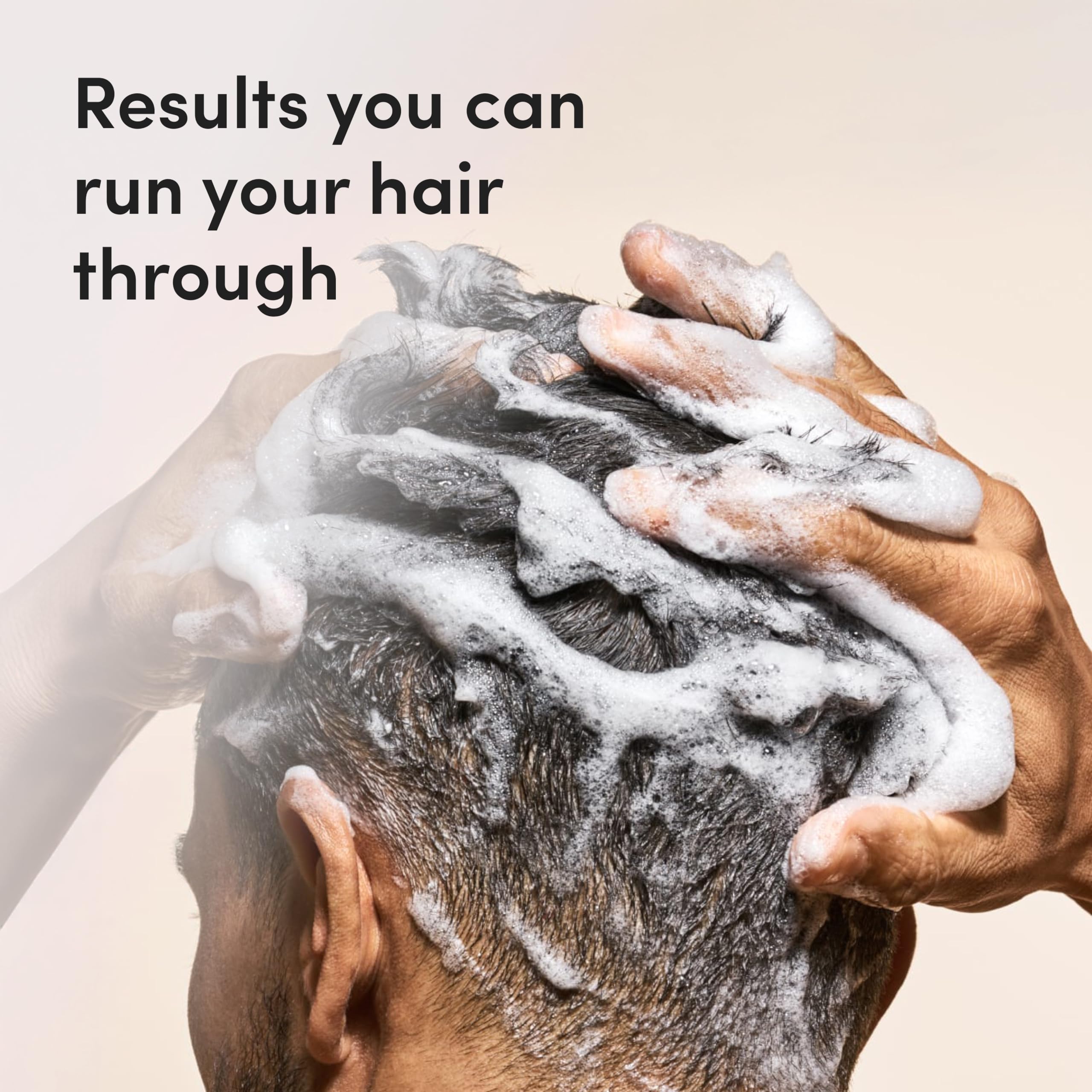 Hims Dandruff Detox shampoo application in shower