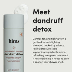 hims Dandruff Detox shampoo bottle front view with 2-pack value