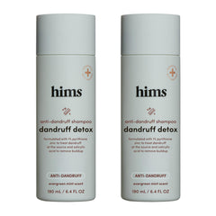 hims Dandruff Detox shampoo bottle pour for itch relief and clean feeling