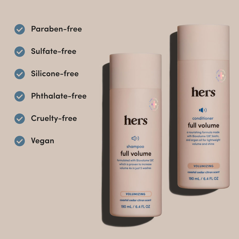 HIMS & HERS Scalp nourishment scene suggests refreshed scalp after washing