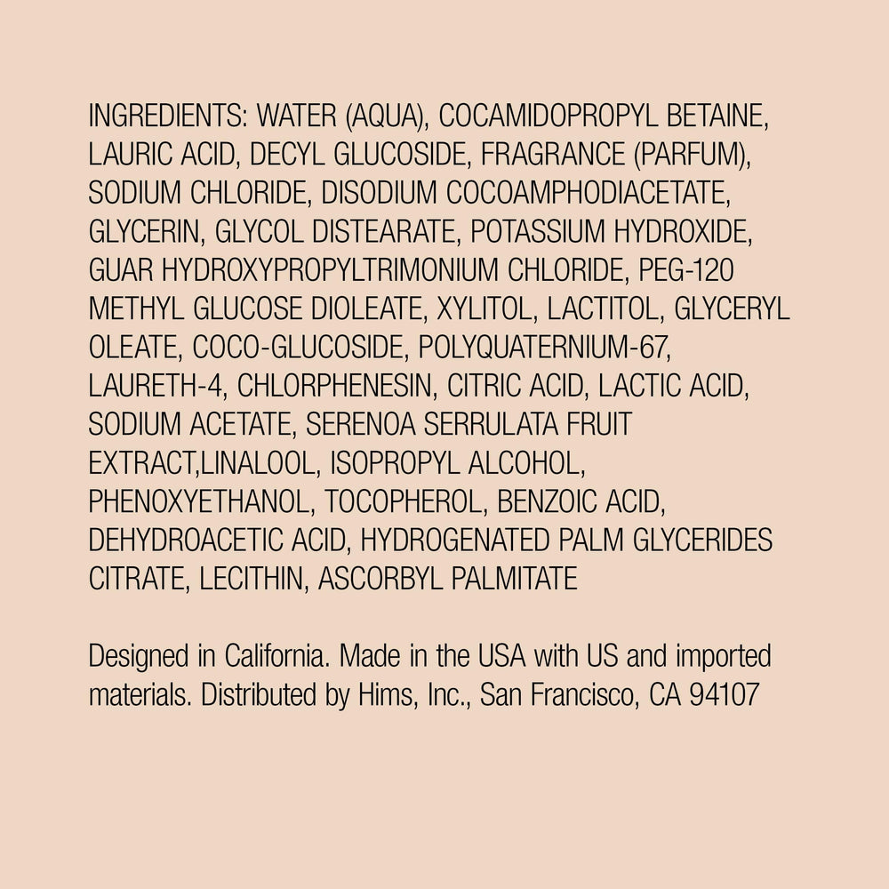Hims & Hers Thick Fix men's haircare routine scene suggests daily use