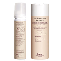 Hims & Hers Thick Fix minoxidil foam can demonstrates precise scalp application