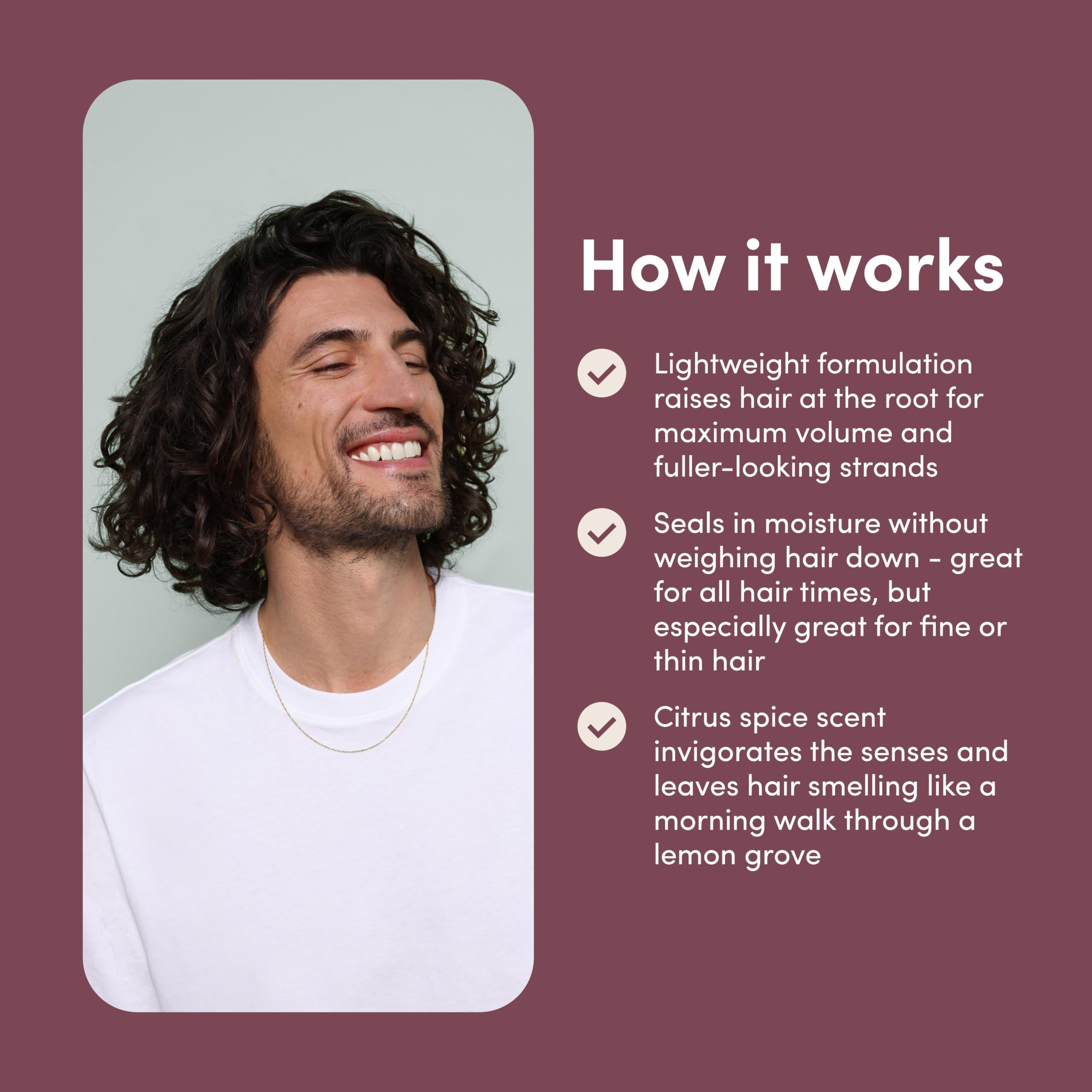 Hims Max Volume conditioner promotes root boost for thinner hair.