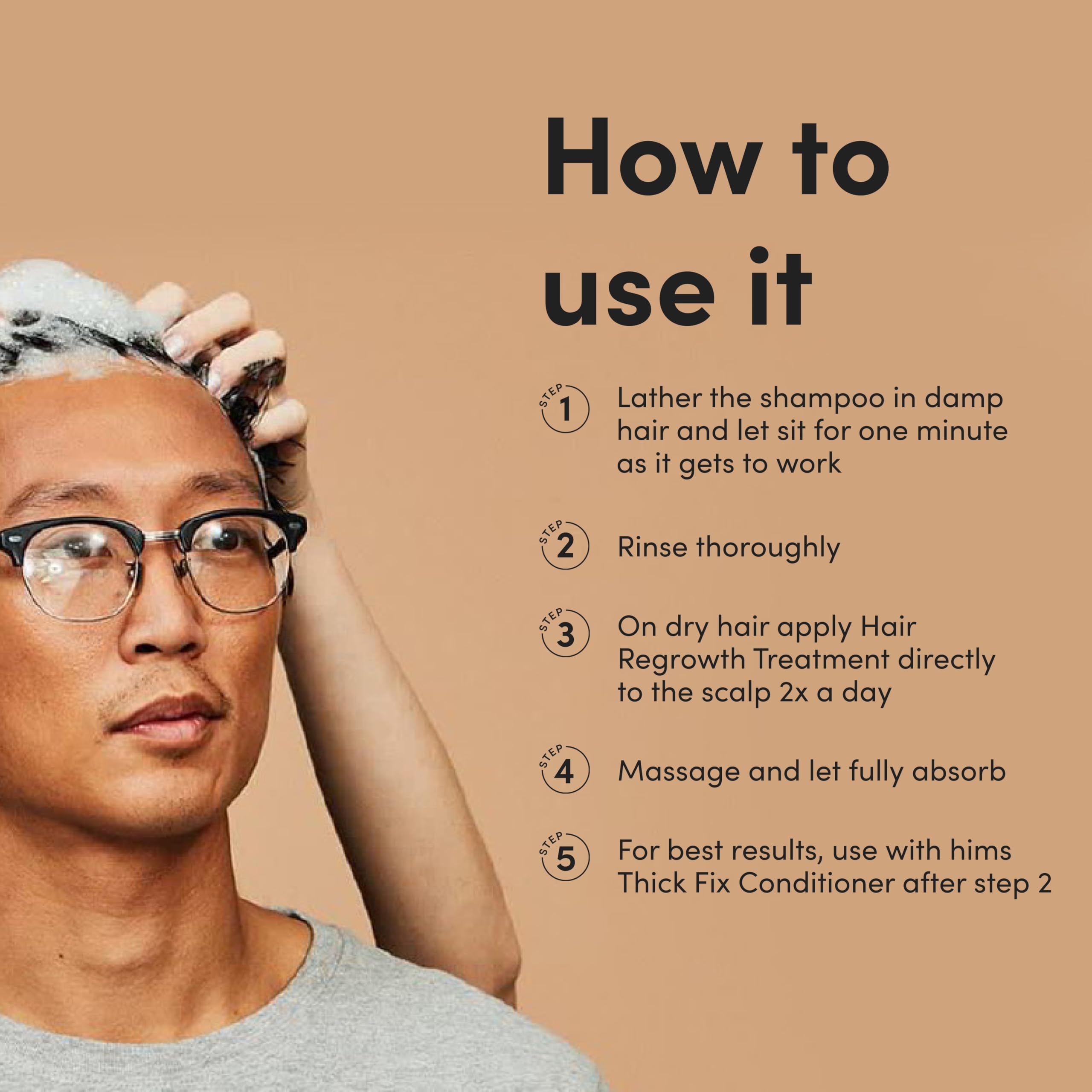 Hims Max Volume fine-hair results; visible lift and shine