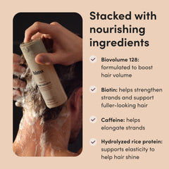 hims max volume shampoo lather appears rich and creamy for cleansing