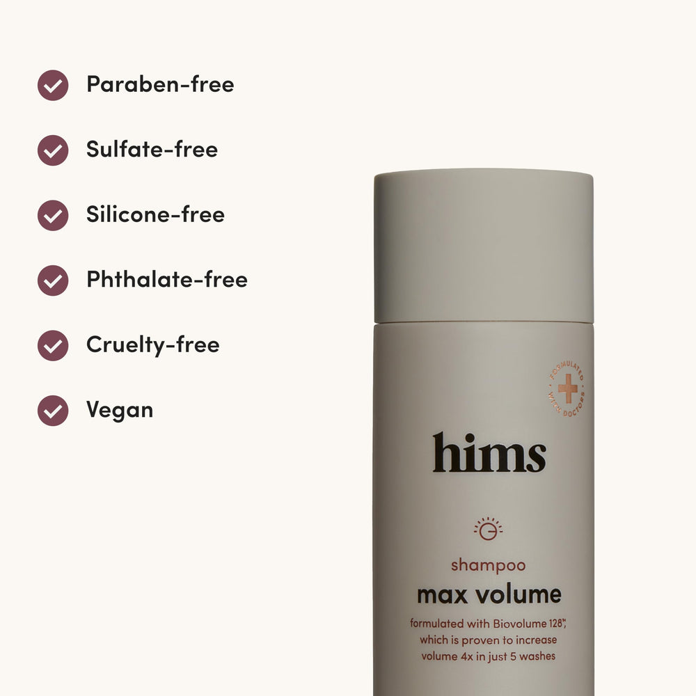hims max volume shampoo packaging reveals the 2-pack Citrus Spice branding