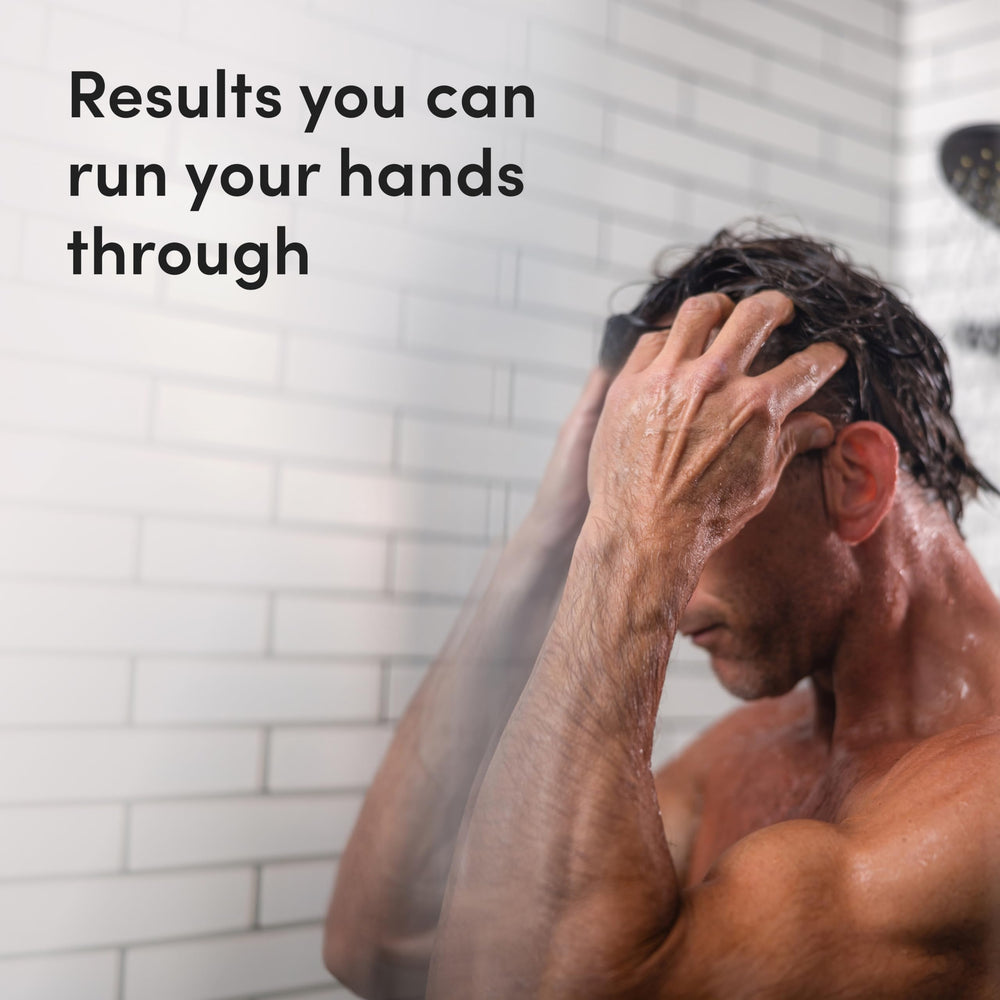 HIMS Thick Fix Conditioner applied to hair for smoother detangling