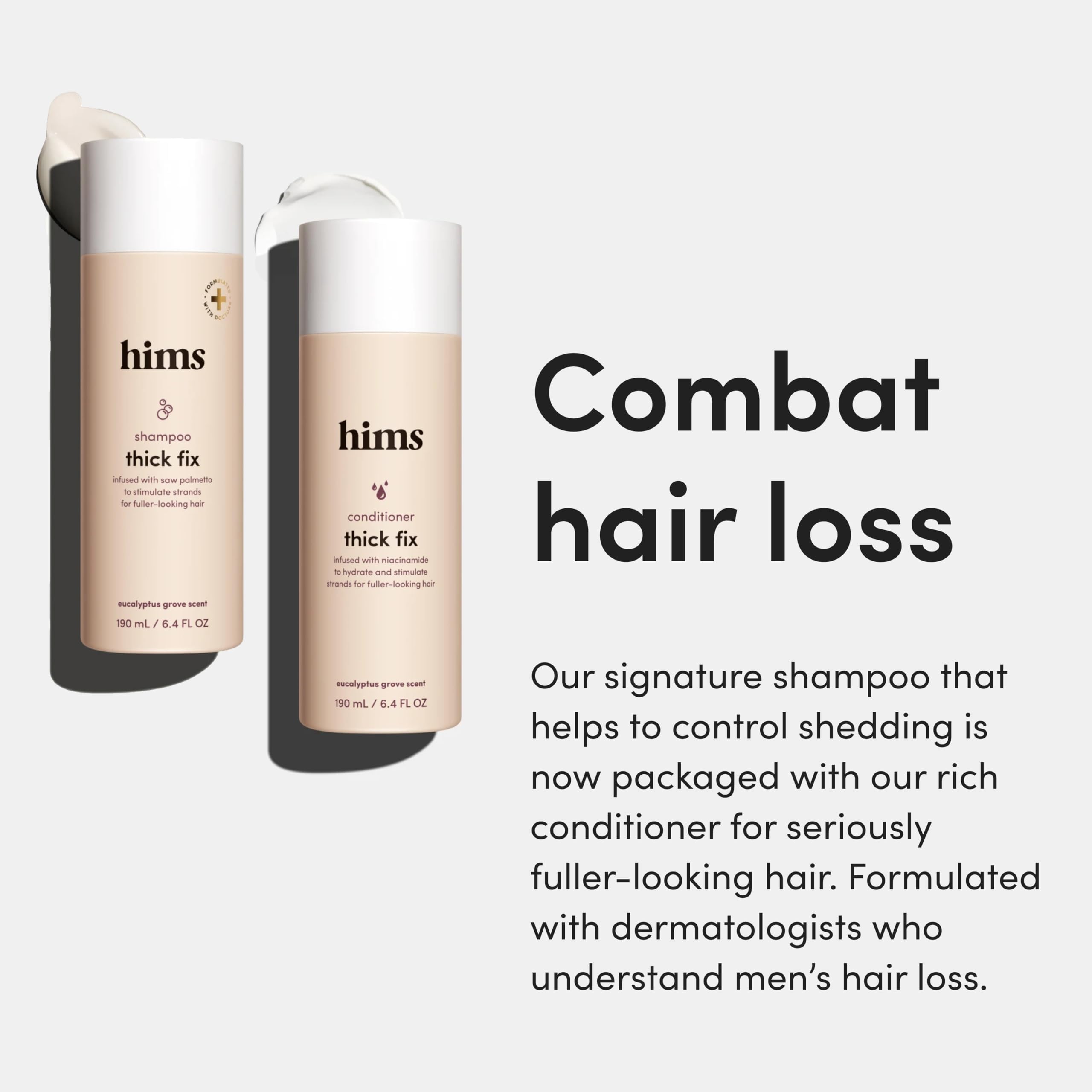 hims Thick Fix conditioner bottle front for softer, fuller hair