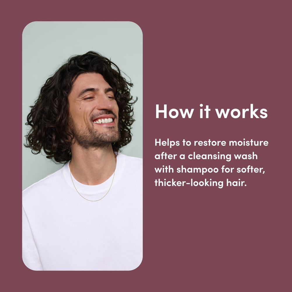 HIMS Thick Fix Conditioner label close-up with niacinamide and vitamin B