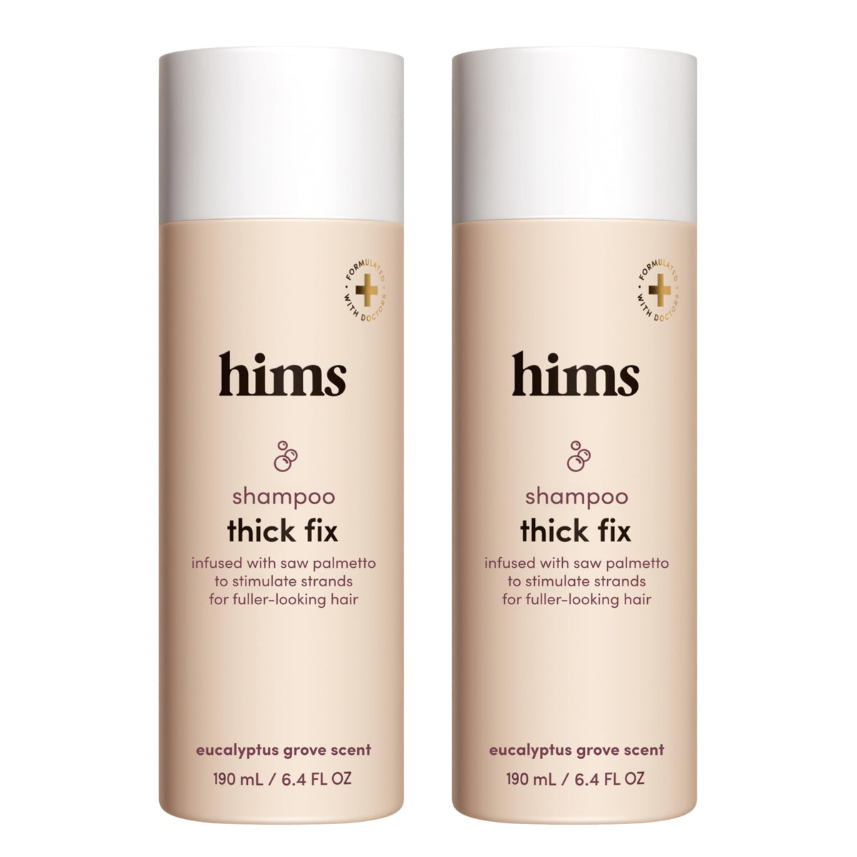hims Thick Fix Shampoo bottle for daily cleansing and potential fuller-looking hair