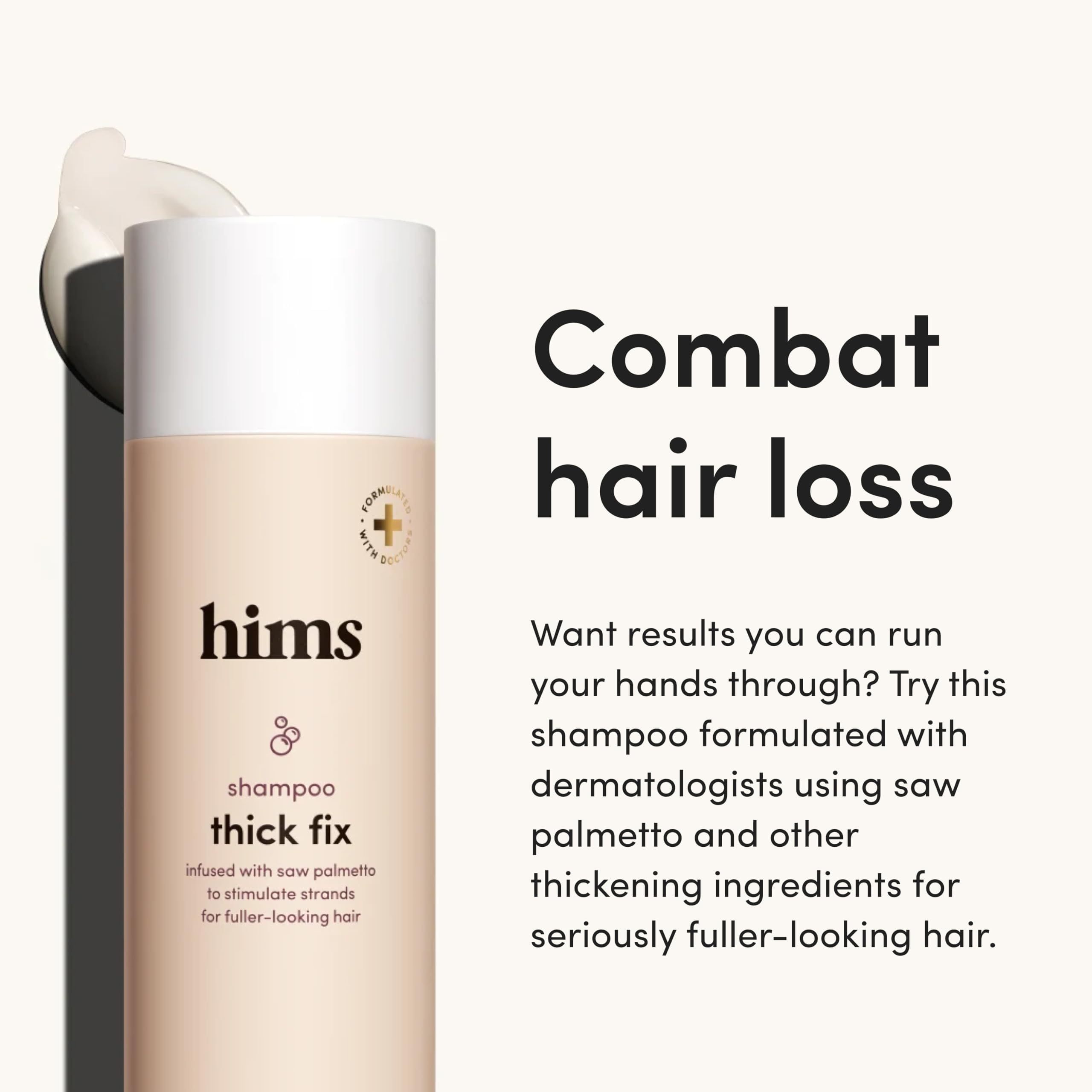 hims Thick Fix Shampoo saw palmetto ingredients highlight scalp cleansing