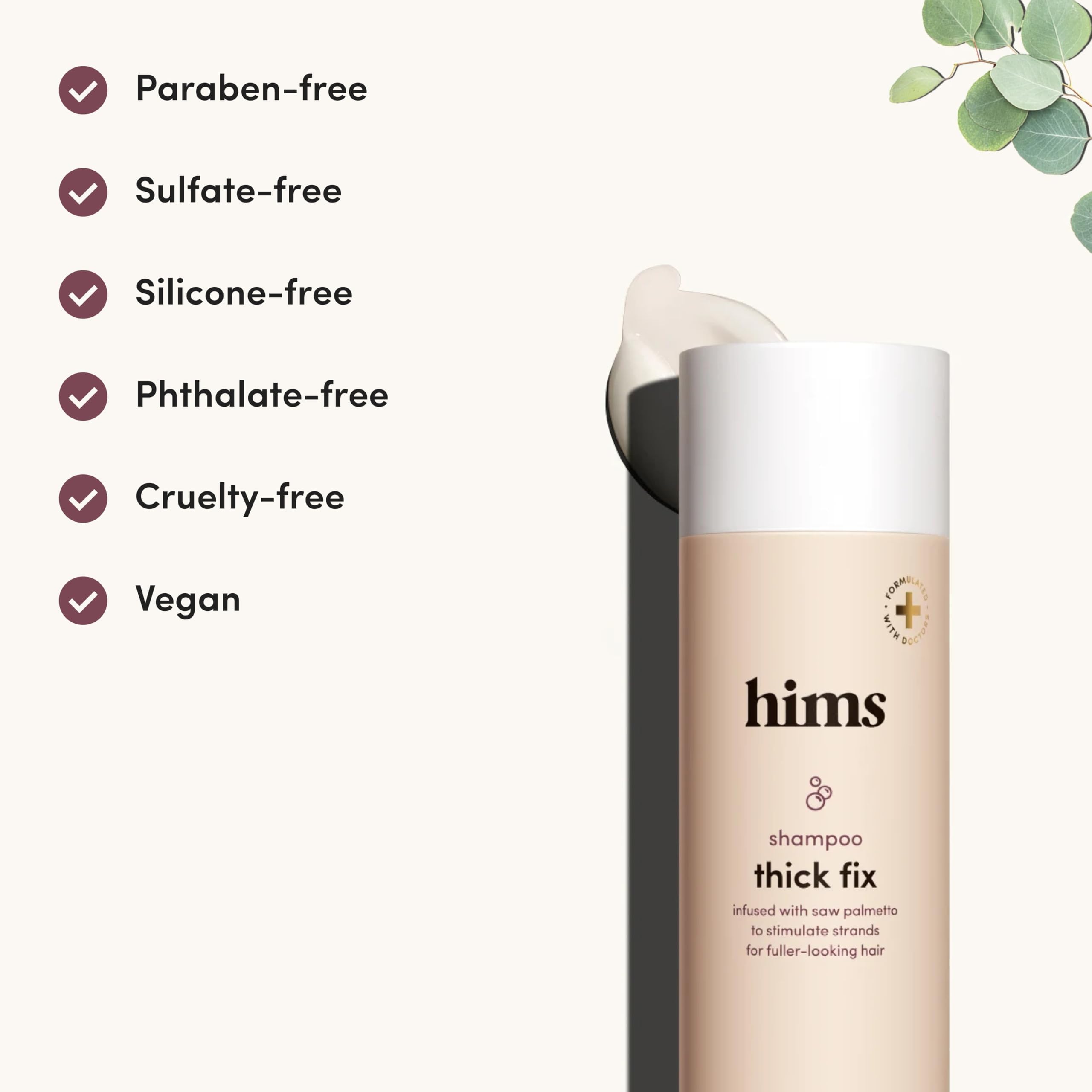 hims Thick Fix Shampoo vegan cruelty-free logo and safe ingredients