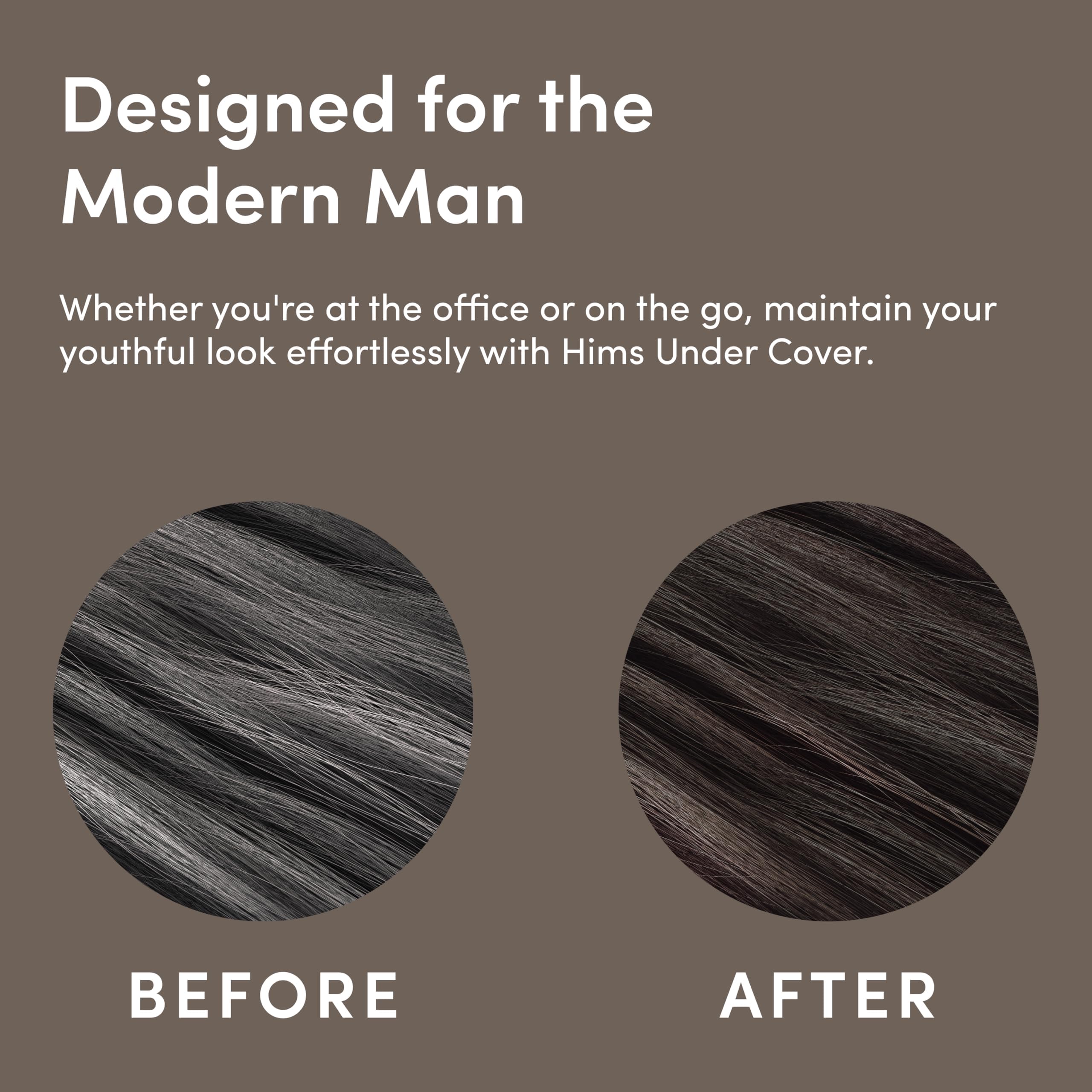 Hims Under Cover Rich Black sulfate-free vegan formula label signals clean, cruelty-free choice.