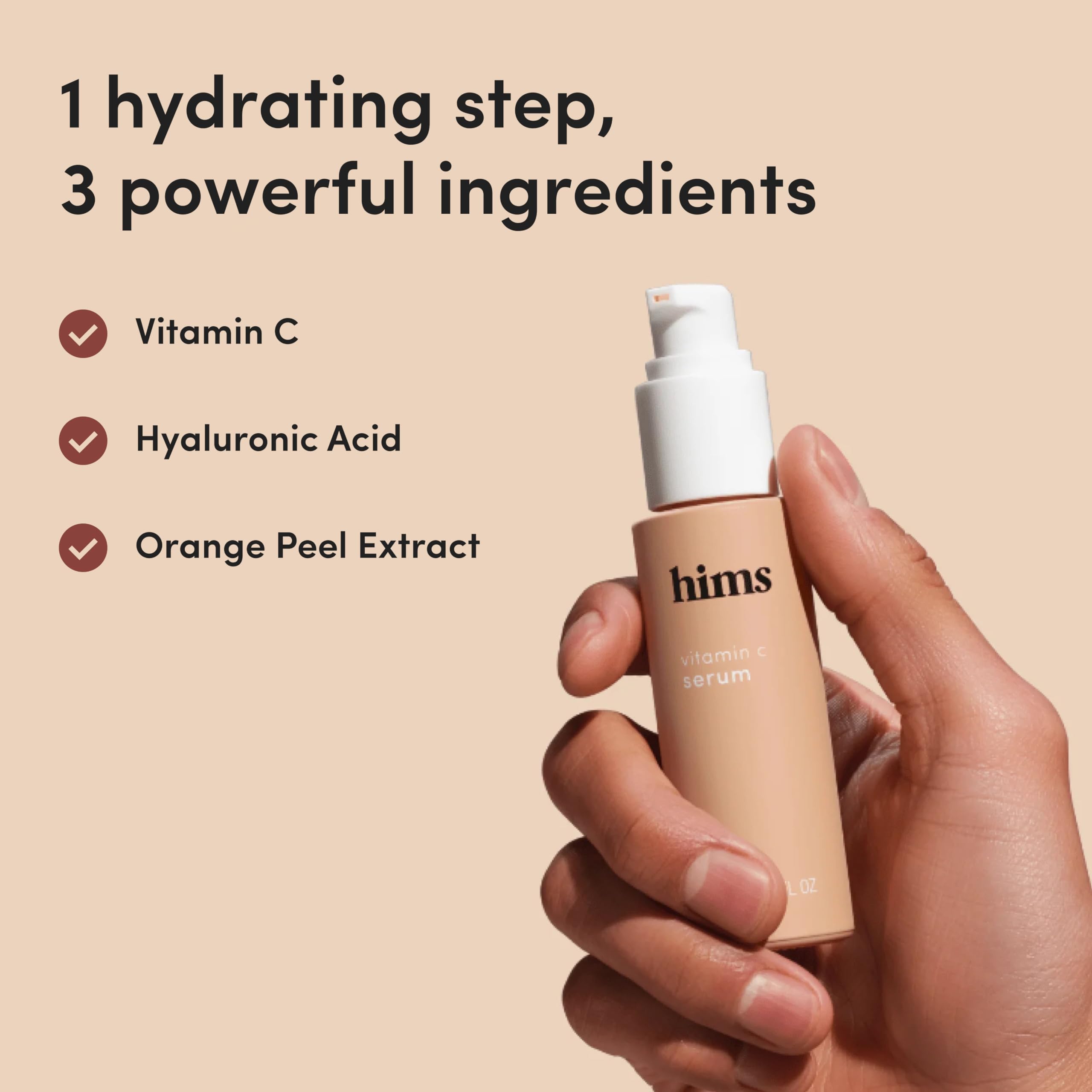 Hims Vitamin C Serum box packaging ready for at-home skincare routine.