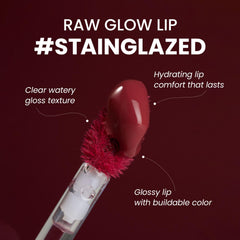 HINCE Raw Glow Lip Tint dewy gloss look on lips