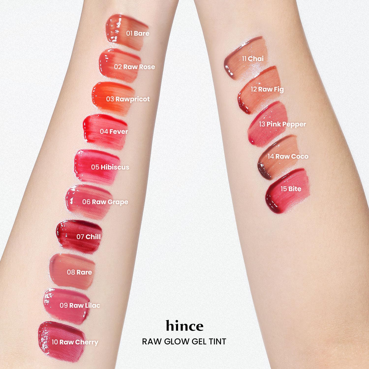 HINCE Raw Glow Lip Tint vegan packaging emphasizes cruelty-free formula