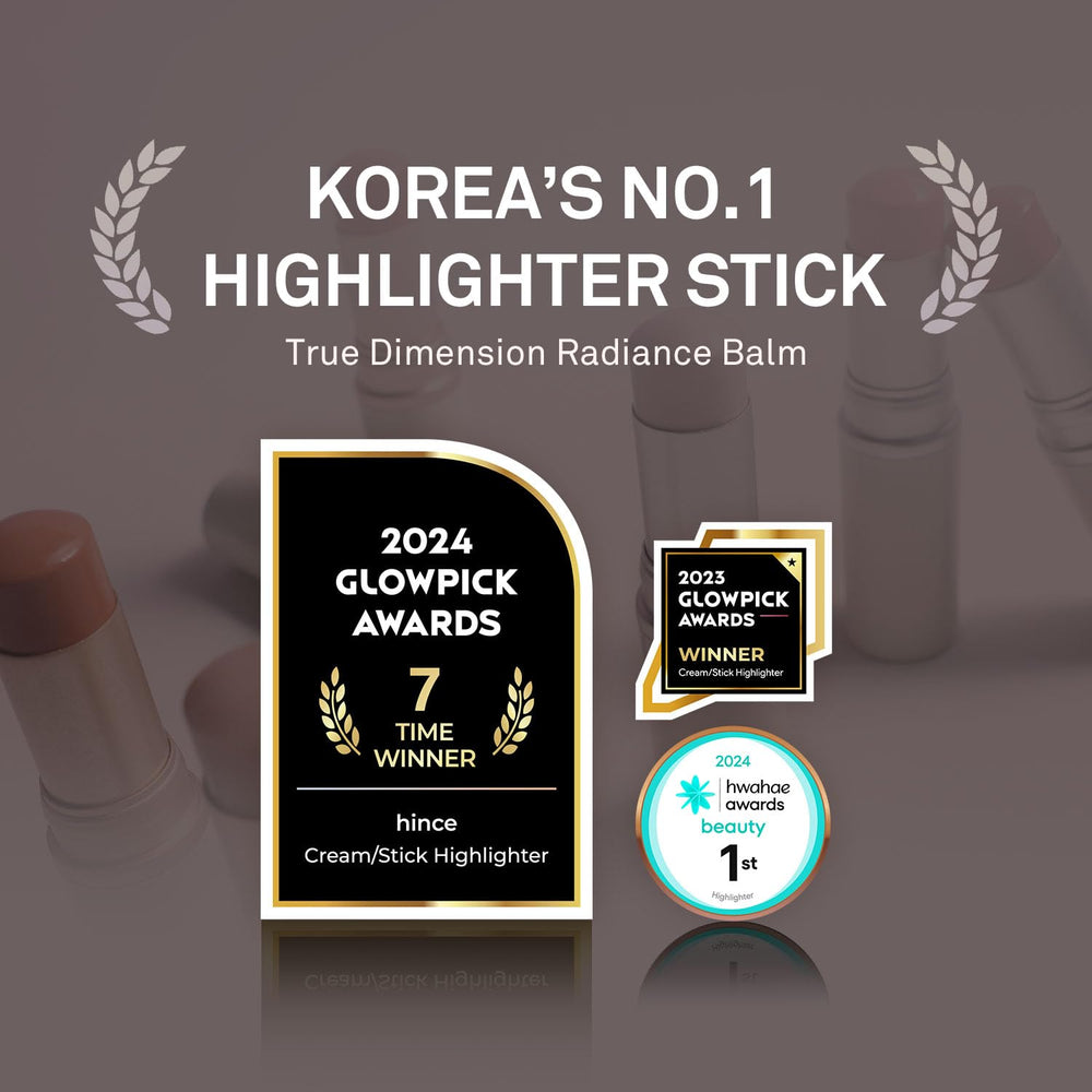 HINCE balm applied to cheeks for subtle inner glow and color.