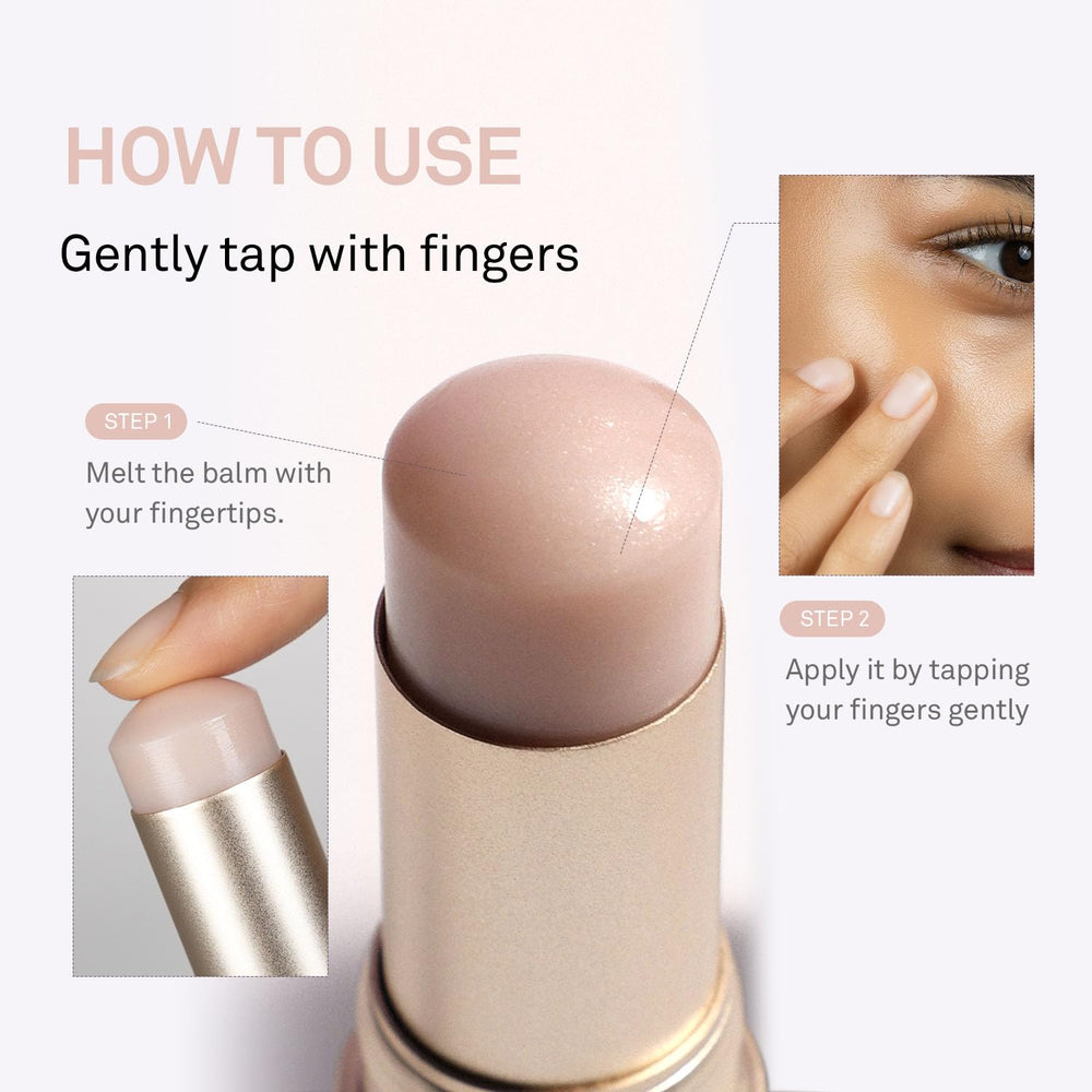 HINCE radiance balm used as eyeshadow for subtle depth