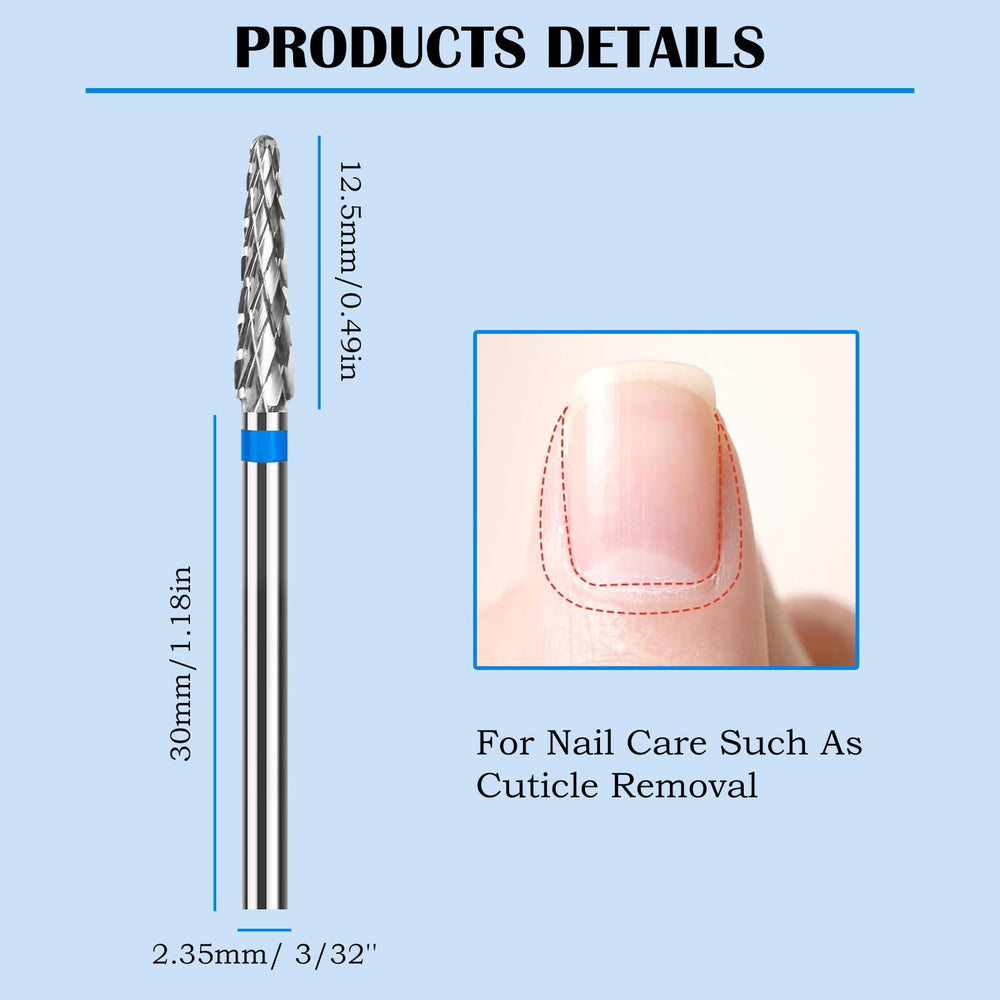 HINGTAI 2pcs cuticle drill set in package for salon use