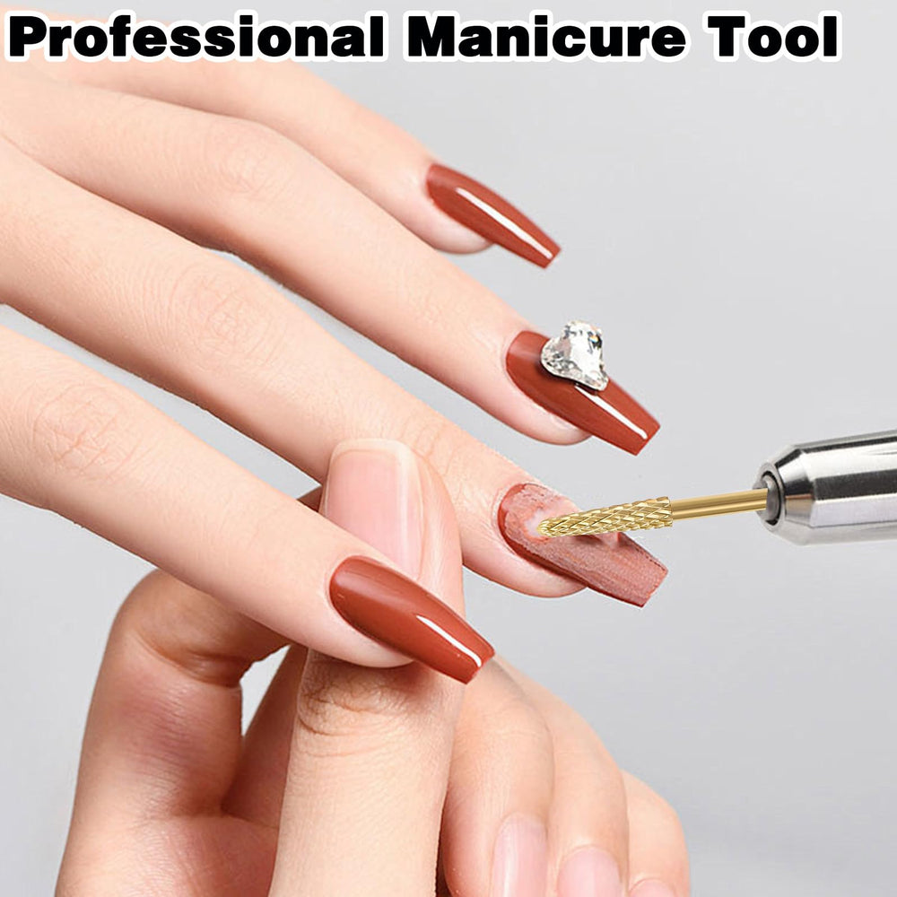 HINGTAI cuticle bit installation demonstrates simple replacement in most drills