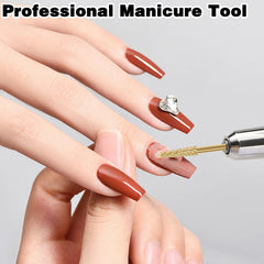 HINGTAI cuticle bit installation demonstrates simple replacement in most drills
