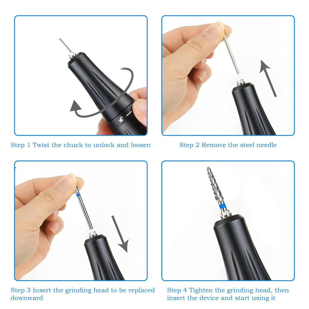 HINGTAI installation steps show easy head swap and secure fit