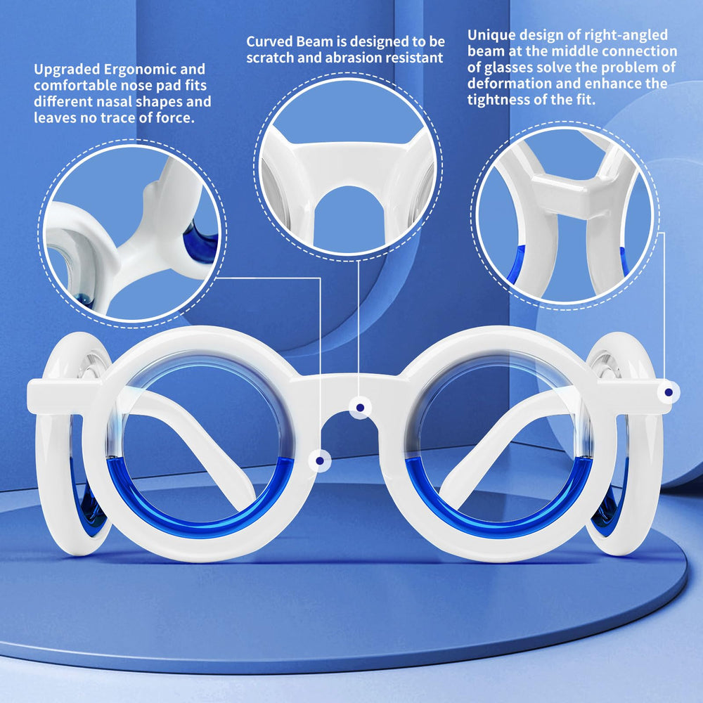 Hion Motion Sickness Glasses ergonomic nose pads for comfortable fit during rides.