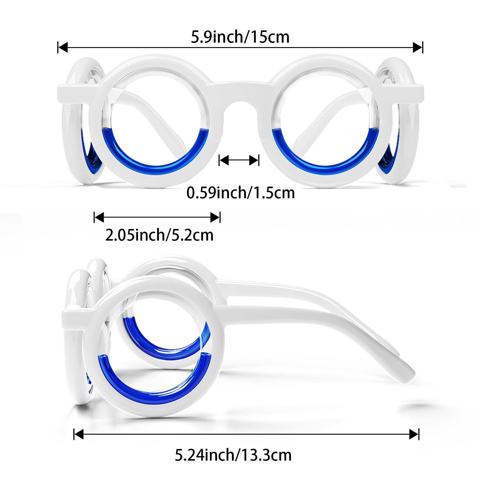 Hion Motion Sickness Glasses folded compact design for easy packing on trips.