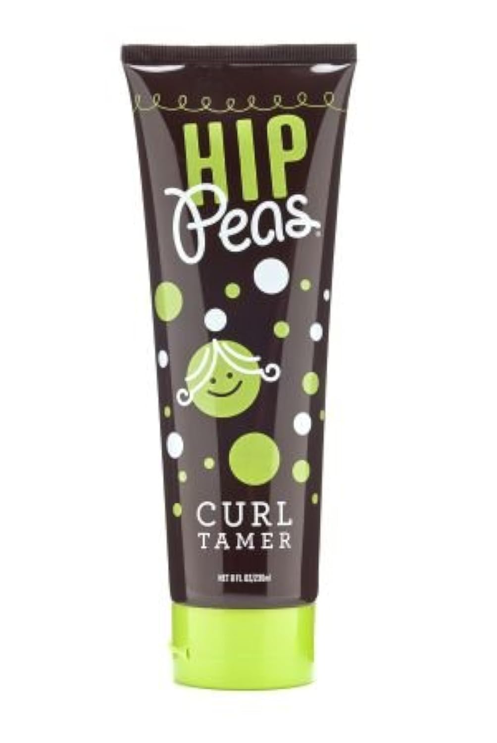 Hip Peas Natural Curl Tamer bottle closeup showing toxin-free curl definition