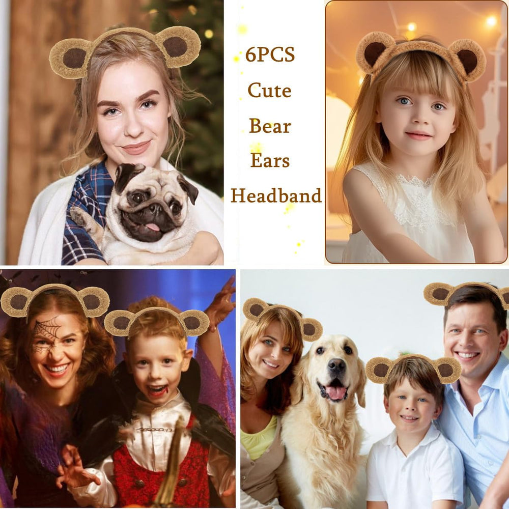 HIPIHOM bear ears headbands used as photography prop for whimsical scenes.