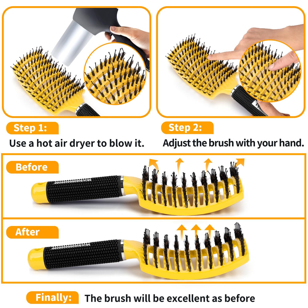 HIPPIH detangling brush packaging protects brushes during shipping.