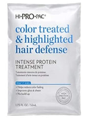 Hi-Pro-Pac Color Treated & Highlighted Intense Protein Treatment image shows color-treated hair maintenance and shine.