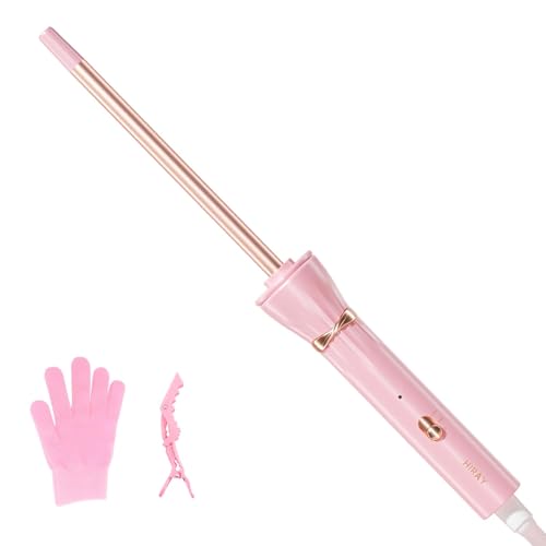 HIRAY skinny 38-inch curler close-up for precise curls and defined texture.