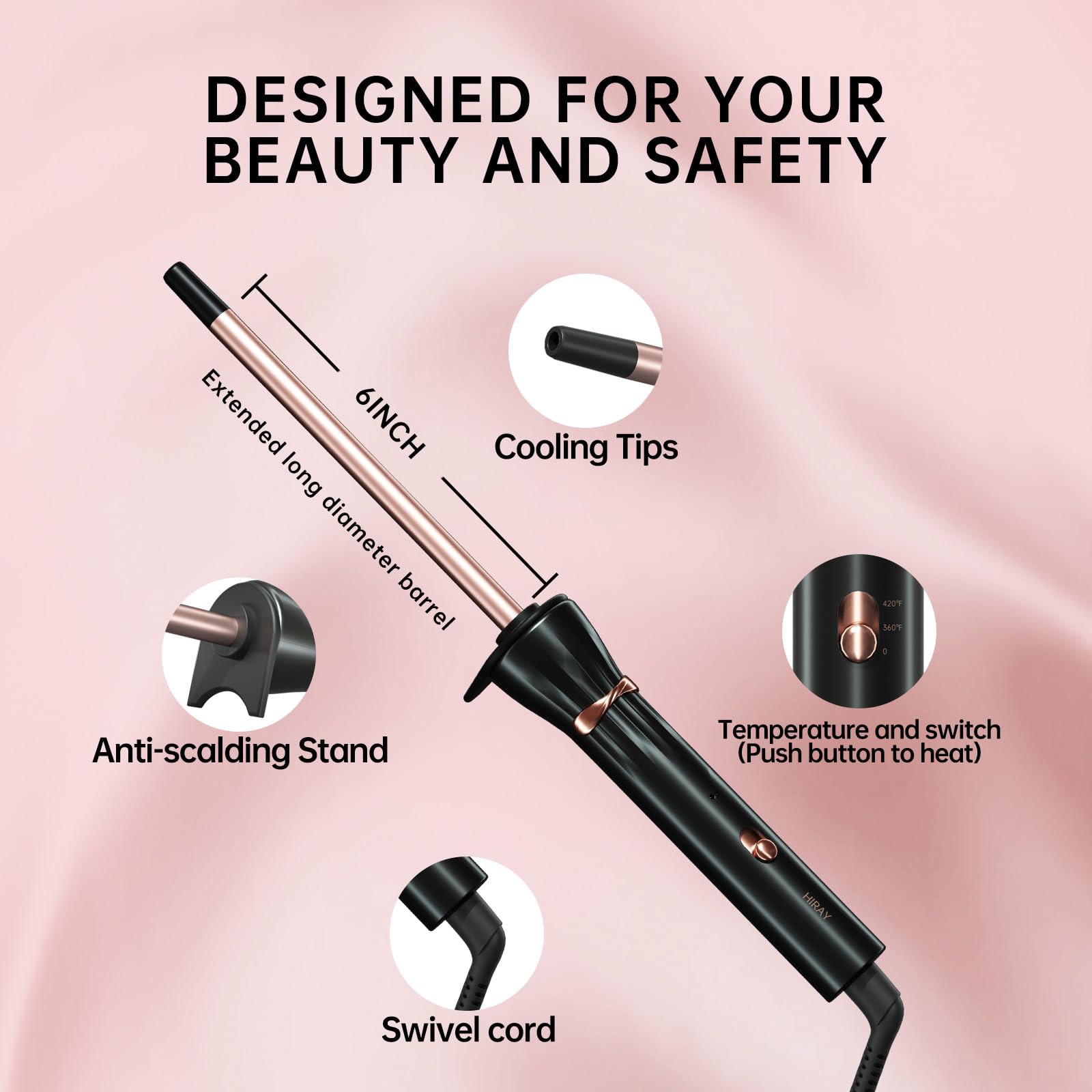 HIRAY dual voltage 100-240v makes it travel ready worldwide