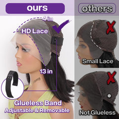 HIRIREMY HD transparent lace blends with skin for seamless undetectable finish
